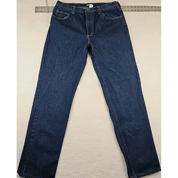 Vintage Diamond Gusset Jeans Men 38x36 Blue Medium Wash Cotton Straight Made USA - Picture 1 of 9